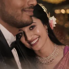 A beautiful candid moment from a client's wedding shoot. My HD makeup technique ensures you look perfect not just in person, but in every single photograph, capturing the joy of your special day.