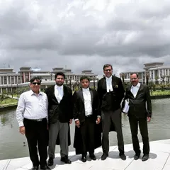 Posing with my legal team before a hearing at the Jharkhand High Court. While the building is spectacular, I believe it's important to ensure the infrastructure serves the needs of the bar for effective functioning.