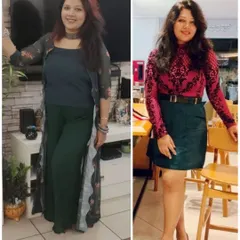 A fantastic one-year transformation that showcases a visibly toned and stronger physique. This client's journey combines Zumba, Pilates, and strength training, leading to increased confidence and a healthier body.