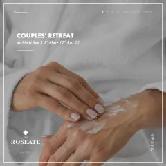 We invite you to our 'Couples' Retreat' at Aheli Spa. It is a chance to connect with your partner through shared wellness experiences, including rejuvenating treatments and peaceful moments together.