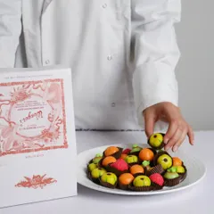 Our marzipan fruits are a work of art. Made from almond paste and sugar, each piece is carefully shaped and coloured to look like a tiny, perfect fruit.