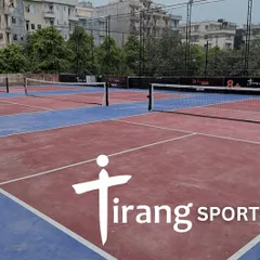 A wide shot of our multi-court pickleball setup at the Tirang Sports Arena in Gurugram. With several courts available, it's the perfect spot for group bookings and tournaments.