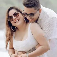 The pure joy of a candid moment on the sunny shores of Goa. This image reflects our ability to capture natural, unposed laughter and affection, perfect for couples who want their pre-wedding shoot to feel like a relaxed, happy getaway.