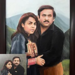 This shows how I can take a cherished but old and faded photo and breathe new life into it as a vibrant oil painting, preserving the memory for generations to come.
