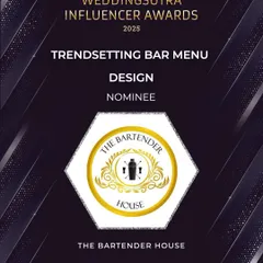 We were thrilled to be nominated for the Trendsetting Bar Menu Design award by WeddingSutra. This recognition fuels our passion for innovation and creativity.