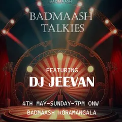 Another creative poster for my Sunday residency at Badmaash, featuring a circus theme to highlight the entertainment and fun.