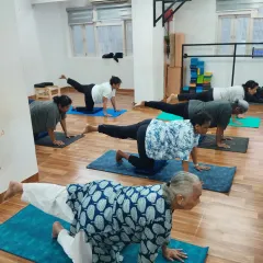 The beautiful smiles and consistent effort in our senior citizens' batch are truly inspiring. Here they are, moving with grace and strength.