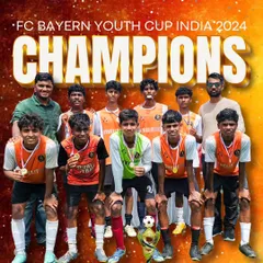 A massive achievement for our team, crowned champions of the FC Bayern Youth Cup India 2024. This victory is a testament to our high-level coaching and our players' dedication.
