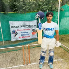 One of our players posing with the new kit. We believe in providing the best facilities and equipment to our trainees.