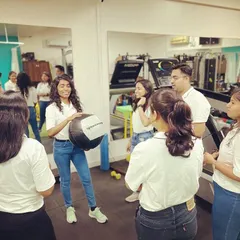 Our team is always revisiting the basics to build a strong foundation for advanced treatment. Here, Dr. Chandana leads a practical session with a medicine ball.