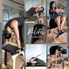 Pilates is a lifestyle of mindful movement. This collection of poses demonstrates the grace, strength, and elegance that we cultivate in every session, using equipment like the Wunda chair and Cadillac.