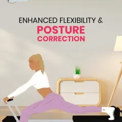 Unlock the power of precision movement. The reformer helps you stretch deeper and move better, leading to enhanced flexibility and corrected posture.