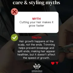 Myth busted: Cutting your hair does not make it grow faster. Hair growth happens at the scalp, but regular trims are essential to prevent breakage and split ends for healthier-looking hair.