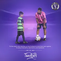 A tribute to the coaches who teach that football is about discipline, teamwork, and resilience. This Happy Teacher's Day post reflects our belief in mentorship on and off the field.