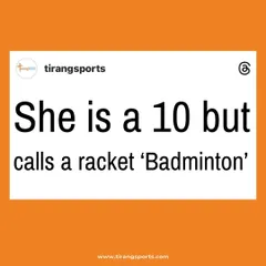 A little inside joke for the badminton community. You know it's a red flag! Keeping things fun and relatable is part of our brand.