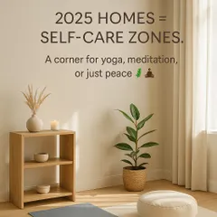 Modern homes are becoming self-care zones. We believe in creating a dedicated corner for yoga, meditation, or just peace and quiet to help you unwind.