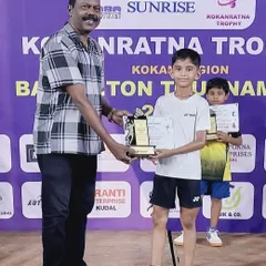 Hard work pays off. We are incredibly proud of our student, Vihaan Gaikwad, here receiving the winner's trophy for the U/11 category at the Kokanratna Trophy tournament.