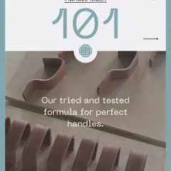The first slide of my "Handle Math 101" guide. This is my tried-and-tested formula for creating perfectly balanced and comfortable handles every time.
