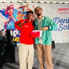 It's always a great feeling to be recognized for the hard work. Here I am after securing the runner-up position at a freestyle competition at Bhartiya Mall of Bengaluru, standing with the judge.
