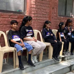 Our students waiting for their turn at the 'Super Dancer Chapter 5' auditions. We foster a strong sense of community and support, ensuring no dancer faces the pressure alone.