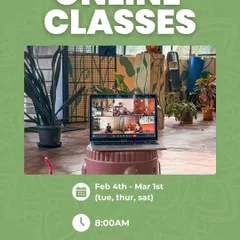 Practice with me from anywhere in the world. My online classes offer the same personalized guidance, with the added convenience of joining from your own space.