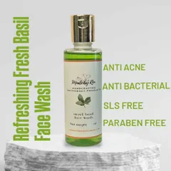 The Refreshing Fresh Basil Face Wash, standing proud. This anti-bacterial, SLS and paraben-free cleanser is one of my go-to recommendations for oily or stressed skin.
