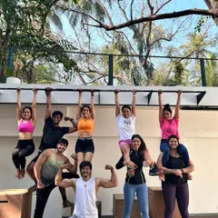 This picture says it all. We’re a community that gets strong, has fun, and supports each other, literally. This is the energy you can expect when you become one of the #PeopleOfTheSpace.