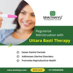 Uttara Basti therapy is a highly effective treatment for regularizing menstruation. As shown in this graphic, it not only eases painful periods but also addresses underlying uterine disorders to promote long-term reproductive health.