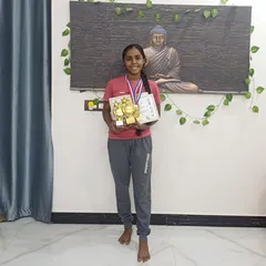 We celebrate Neha from Chennai for achieving 1st Prize in Surya Namaskar and 2nd Prize in Yogasana. Her disciplined practice and graceful performance highlight her true yogic potential and serve as an inspiration to her peers.