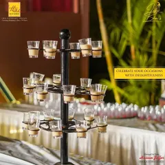 Celebrate your occasions with delightfulness. This unique spiral stand for serving chai or coffee shots is a creative and fun addition to any event.