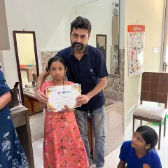 Another happy student with her certificate. Our goal is to make every child feel accomplished and confident.