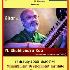 A poster for my performance at the Management Development Institute in Gurgaon. It is important to bring classical music to students from all fields.