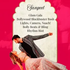 A Sangeet night is a 'Glam Gala' and a 'Bollywood Blockbuster Bash'. I help you theme your event to make it a night of lights, camera, and lots of naach!