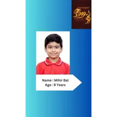 Introducing one of our talented finalists from the 8-14 years category. We are always excited to see new talent emerge through this platform.