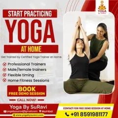 Start your practice with us, right at home. A certified trainer guides a client through a deep stretch, ensuring safety and proper alignment.