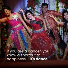 If you are a dancer, you know a shortcut to happiness: it's dance. The pure joy on the faces of these performers in their colorful costumes is a testament to the power of movement.