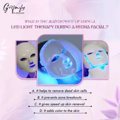 Here’s a look at the LED light therapy I use during a Hydrafacial. This technology helps to speed up skin renewal and can prevent acne breakouts, giving you clearer and healthier skin with each session.