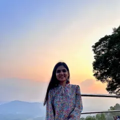 A quiet moment enjoying the sunset over the hills of Coorg. The changing colors of the sky are a constant source of inspiration for my color palettes.