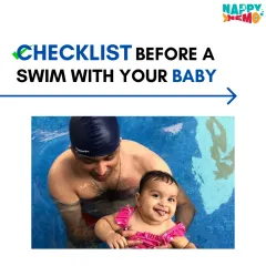 A handy checklist for parents before a swim with your baby.