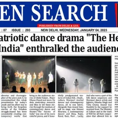 A feature in the Open Search newspaper about our dance drama "The Heroes of India," which enthralled the audience at the National School of Drama.