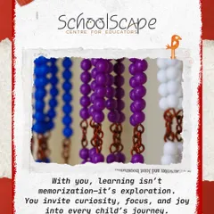 With materials like the bead chains, learning isn't memorization, it's exploration. They invite curiosity, focus, and joy into every child's journey into the world of mathematics.