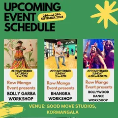 Our weekend schedule is packed with exciting workshops, including Bolly Garba and Bhangra. These sessions are perfect for learning festive dances in a fun, party-like atmosphere.