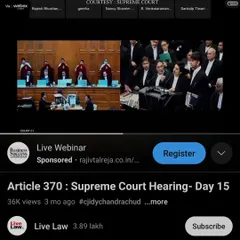 A view from the live proceedings of the Article 370 hearing at the Supreme Court. Being part of this constitutional bench case was a defining moment in my career.