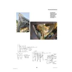 The feature included early conceptual sketches and photographs of the studio under construction, illustrating the evolution of the design from a simple idea to a complex, layered building.