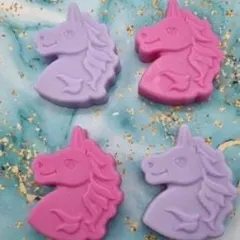 For the little dreamer in your life, my unicorn-shaped soaps are made with the same gentle, nourishing formula to keep their skin soft and healthy.