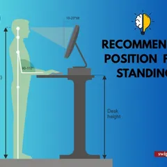 If you have a standing job, this guide illustrates the best posture to minimize strain. Correct desk height and a neutral spine alignment can make a huge difference in your comfort and long-term health.