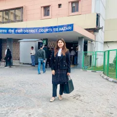 A moment of relief and success outside Tis Hazari District Courts after securing bail for a client.