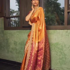 I have a deep love for traditional Indian wear. This shot captures the regal elegance of a silk saree, styled to feel both classic and contemporary. It’s all about honoring the craft while telling a modern story.