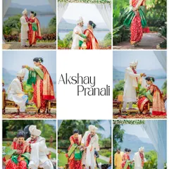 A comprehensive look at a lakeside Maharashtrian wedding ceremony, from the couple's entrance to the key rituals under a floral arch.