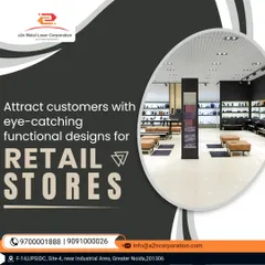 An eye-catching and functional design for a retail shoe store. The minimalist layout, with clean display shelves and strategic lighting, is designed to attract customers and enhance the shopping experience.